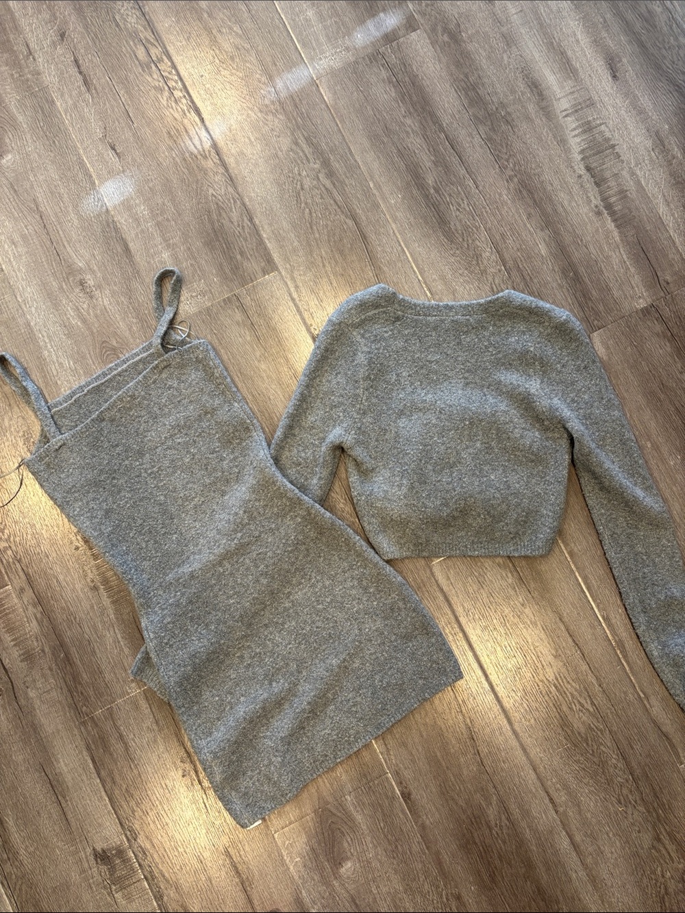 Zara Gray Long-Sleeve Knit Dress - Picture 8 of 8